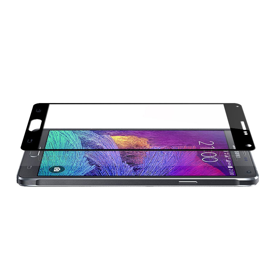 Pellicola in Vetro Temperato Protettiva Integrale Proteggi Schermo Film per Samsung Galaxy Note 4 SM-N910F Nero
