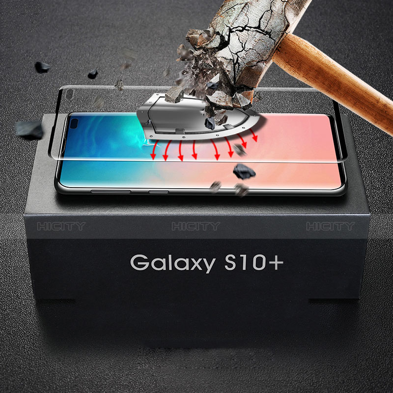 Pellicola in Vetro Temperato Protettiva Integrale Proteggi Schermo Film per Samsung Galaxy S10 Plus Nero
