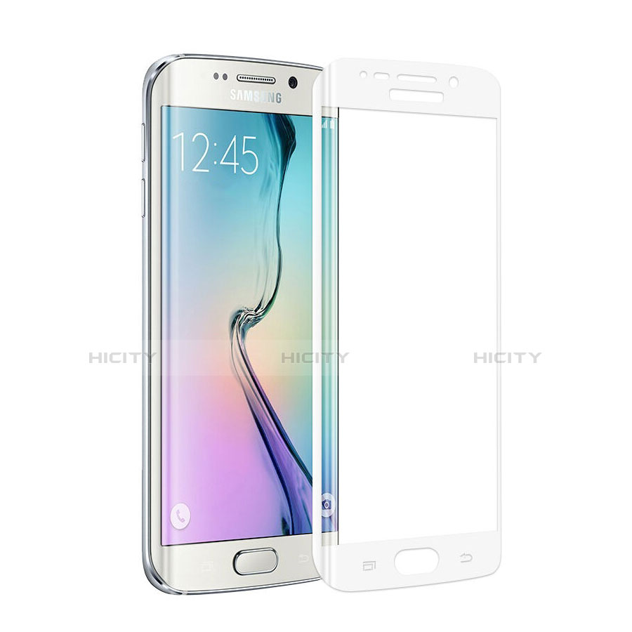 Pellicola in Vetro Temperato Protettiva Integrale Proteggi Schermo Film per Samsung Galaxy S6 Edge SM-G925 Bianco