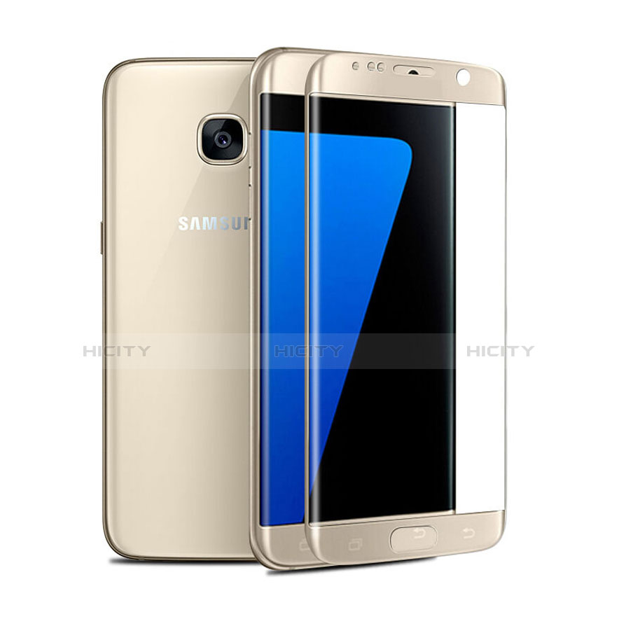 Pellicola in Vetro Temperato Protettiva Integrale Proteggi Schermo Film per Samsung Galaxy S7 Edge G935F Oro