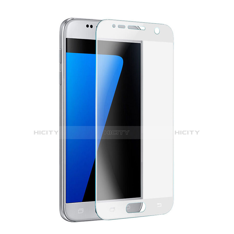 Pellicola in Vetro Temperato Protettiva Integrale Proteggi Schermo Film per Samsung Galaxy S7 G930F G930FD Bianco