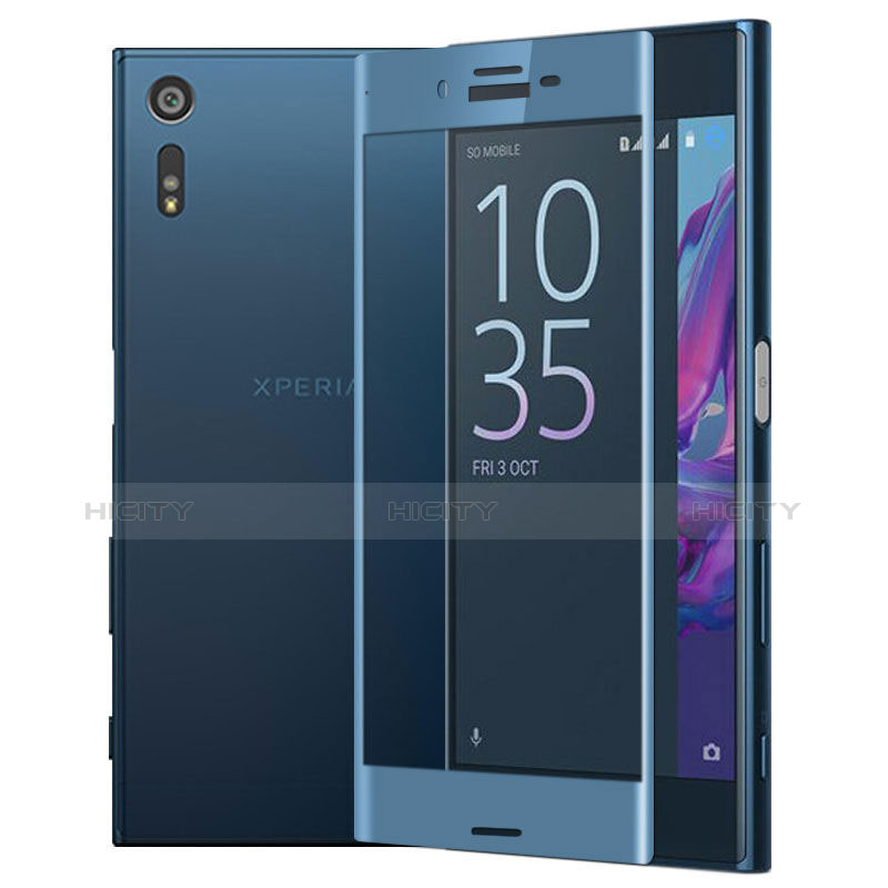 Pellicola in Vetro Temperato Protettiva Integrale Proteggi Schermo Film per Sony Xperia XZ Blu