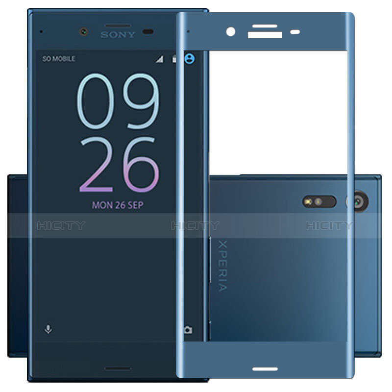 Pellicola in Vetro Temperato Protettiva Integrale Proteggi Schermo Film per Sony Xperia XZ Blu