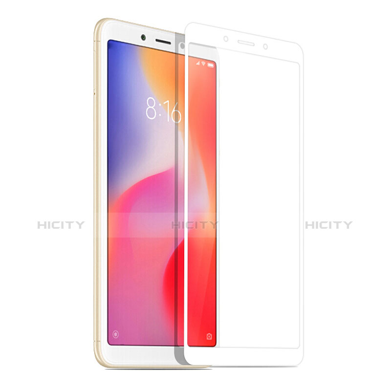 Pellicola in Vetro Temperato Protettiva Integrale Proteggi Schermo Film per Xiaomi Redmi 6A Bianco