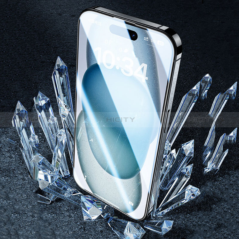 Pellicola in Vetro Temperato Protettiva Integrale Proteggi Schermo Film U07 per Apple iPhone 14 Pro Max Nero