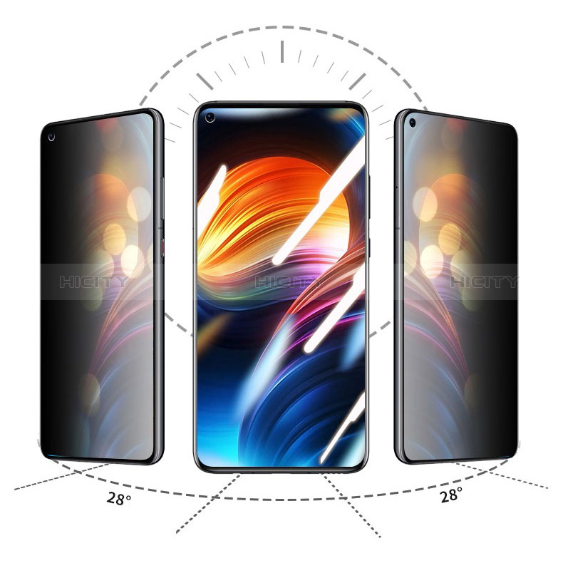 Pellicola in Vetro Temperato Protettiva Privacy Proteggi Schermo Film S01 per Oppo Find X5 5G Chiaro