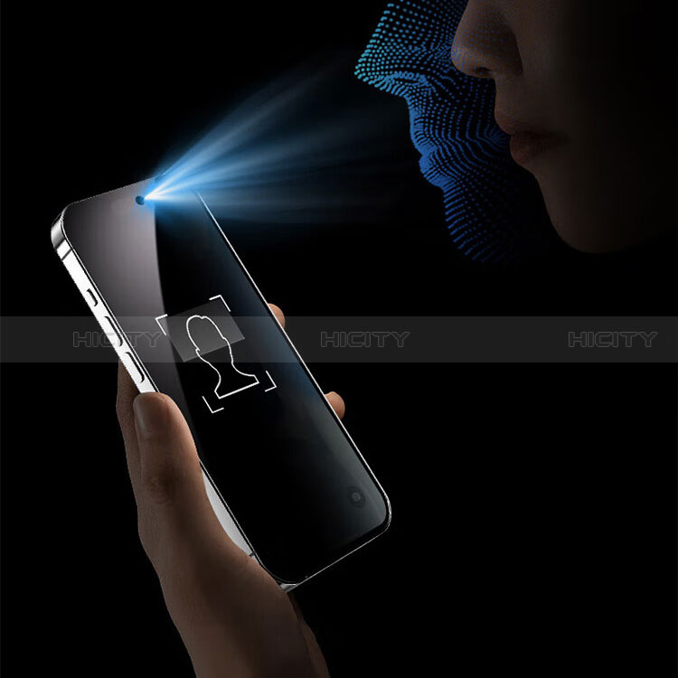 Pellicola in Vetro Temperato Protettiva Privacy Proteggi Schermo Film S03 per Apple iPhone 14 Pro Chiaro