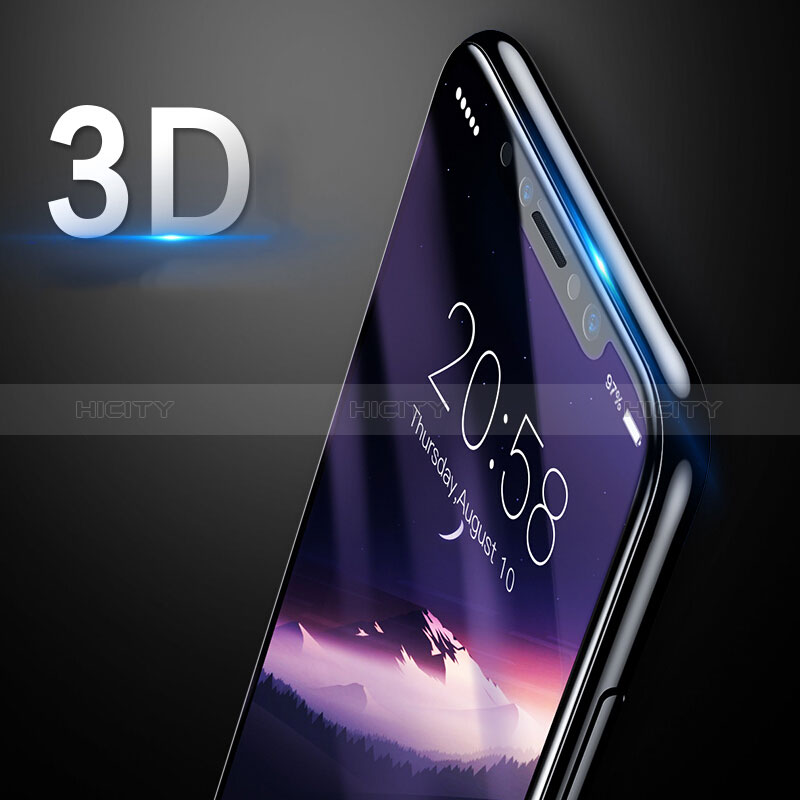 Pellicola in Vetro Temperato Protettiva Proteggi Schermo Film 3D per Apple iPhone X Nero