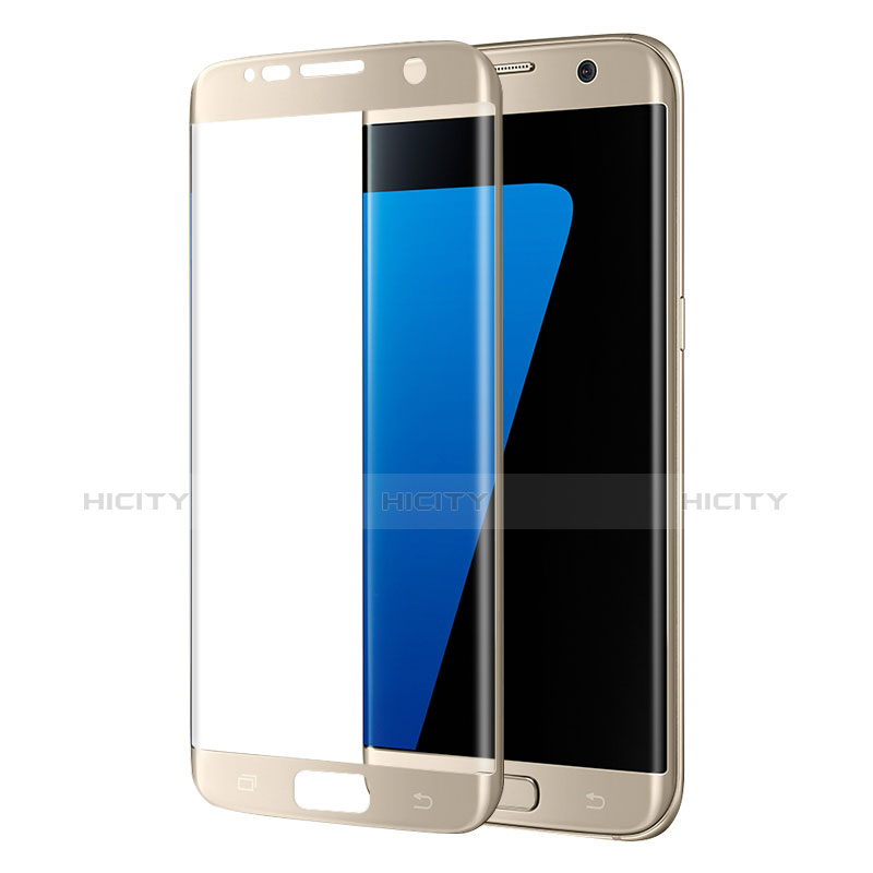 Pellicola in Vetro Temperato Protettiva Proteggi Schermo Film 3D per Samsung Galaxy S7 Edge G935F Oro