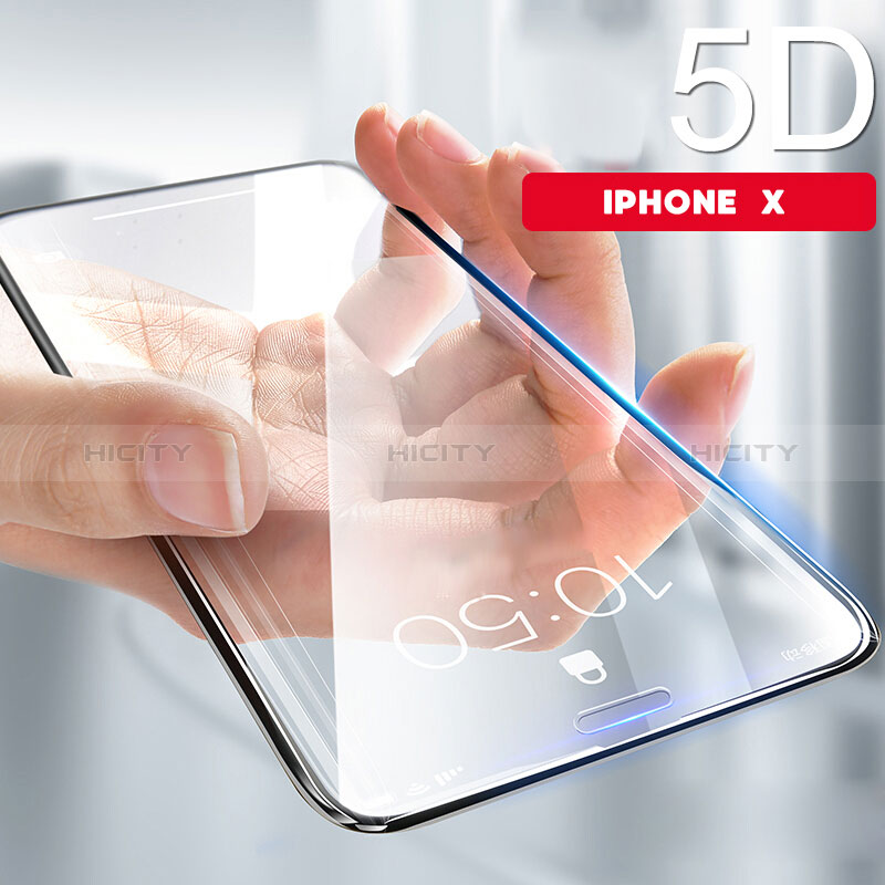 Pellicola in Vetro Temperato Protettiva Proteggi Schermo Film 5D per Apple iPhone X Chiaro