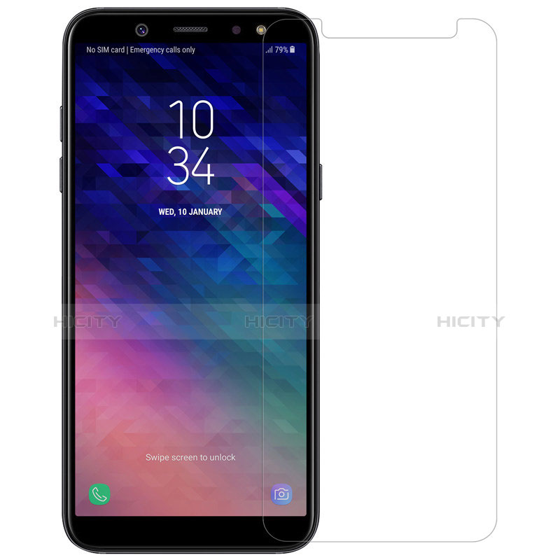 Pellicola in Vetro Temperato Protettiva Proteggi Schermo Film per Samsung Galaxy A6 (2018) Dual SIM Chiaro