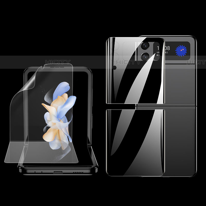 Pellicola Protettiva Fronte e Retro Proteggi Schermo Film F02 per Samsung Galaxy Z Flip4 5G Chiaro