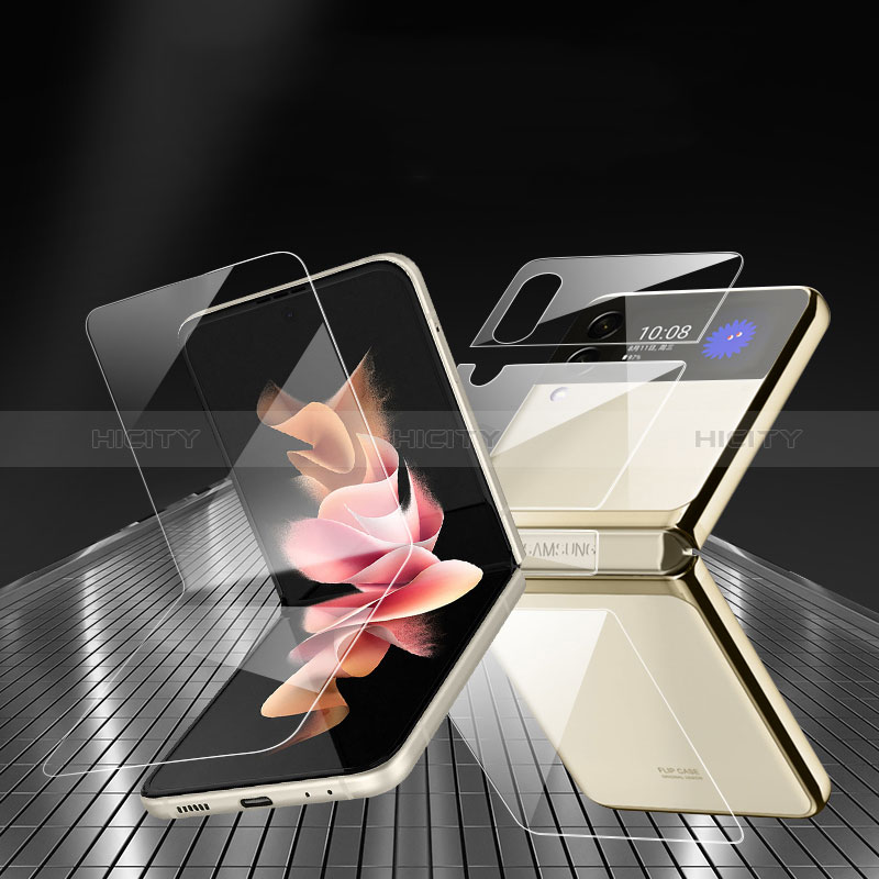 Pellicola Protettiva Fronte e Retro Proteggi Schermo Film F08 per Samsung Galaxy Z Flip3 5G Chiaro