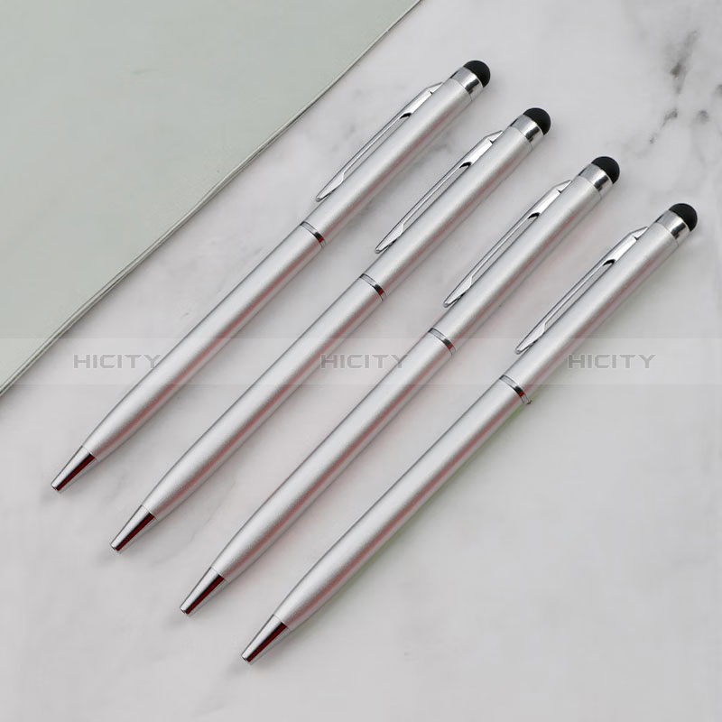 Penna Pennino Pen Touch Screen Capacitivo Universale 4PCS Argento