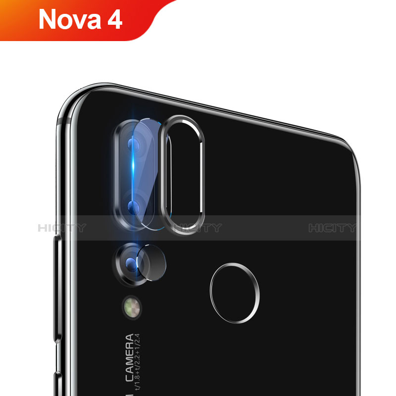 Protettiva della Fotocamera Vetro Temperato per Huawei Nova 4 Nero