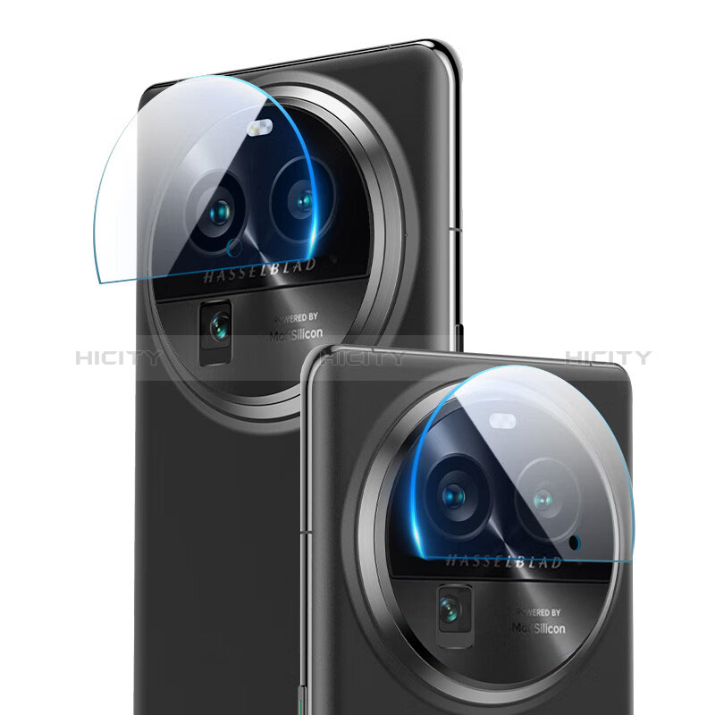 Protettiva della Fotocamera Vetro Temperato Proteggi Schermo C01 per Oppo Find X6 5G Nero