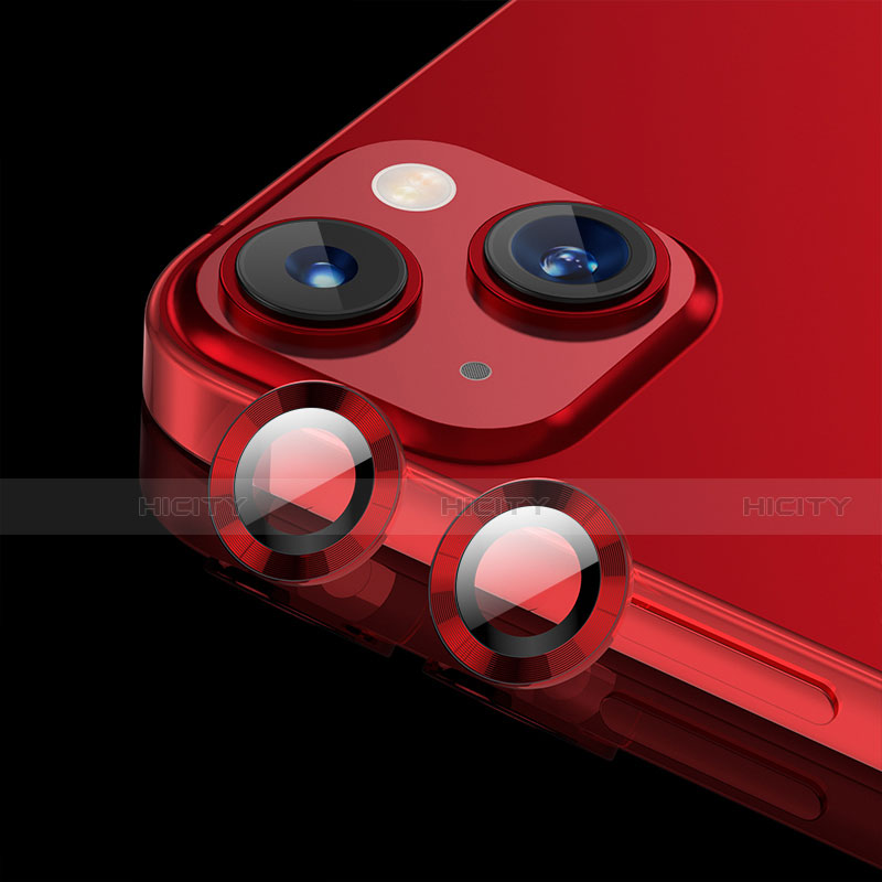Protettiva della Fotocamera Vetro Temperato Proteggi Schermo C08 per Apple iPhone 15 Plus Rosso