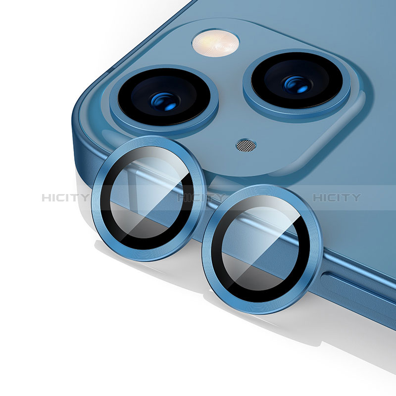 Protettiva della Fotocamera Vetro Temperato Proteggi Schermo C10 per Apple iPhone 15 Plus Blu