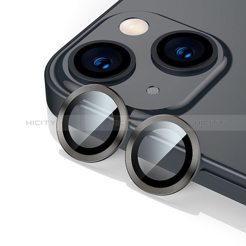 Protettiva della Fotocamera Vetro Temperato Proteggi Schermo C10 per Apple iPhone 15 Plus Nero