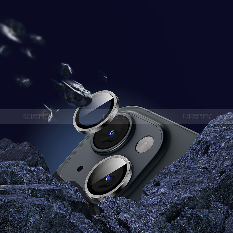 Protettiva della Fotocamera Vetro Temperato Proteggi Schermo M01 per Apple iPhone 14 Plus Nero