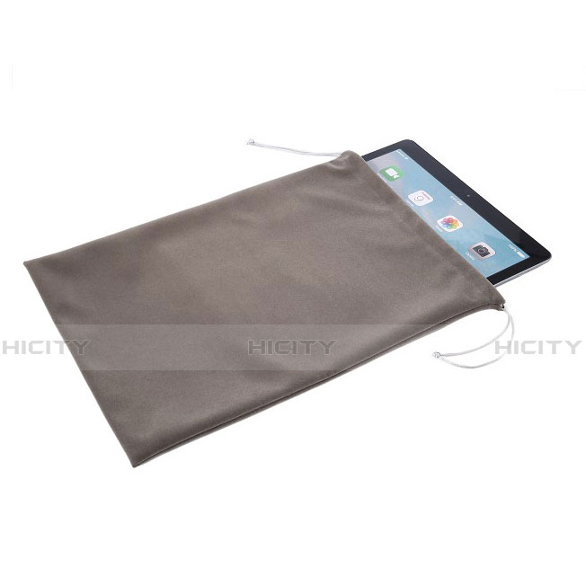 Sacchetto in Velluto Cover Marsupio Tasca per Apple iPad 2 Grigio