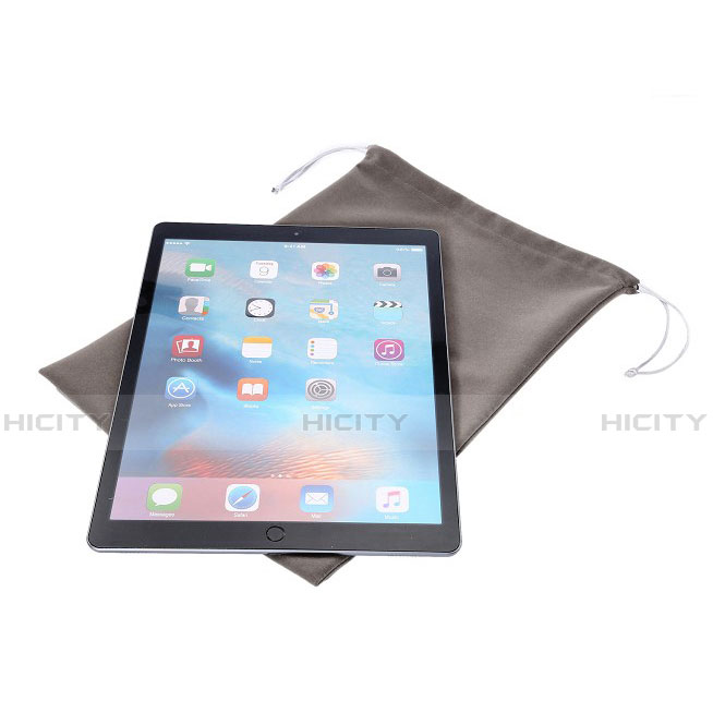 Sacchetto in Velluto Cover Marsupio Tasca per Apple iPad Air 2 Grigio