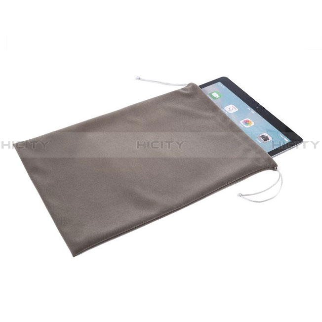 Sacchetto in Velluto Cover Marsupio Tasca per Apple New iPad 9.7 (2018) Grigio