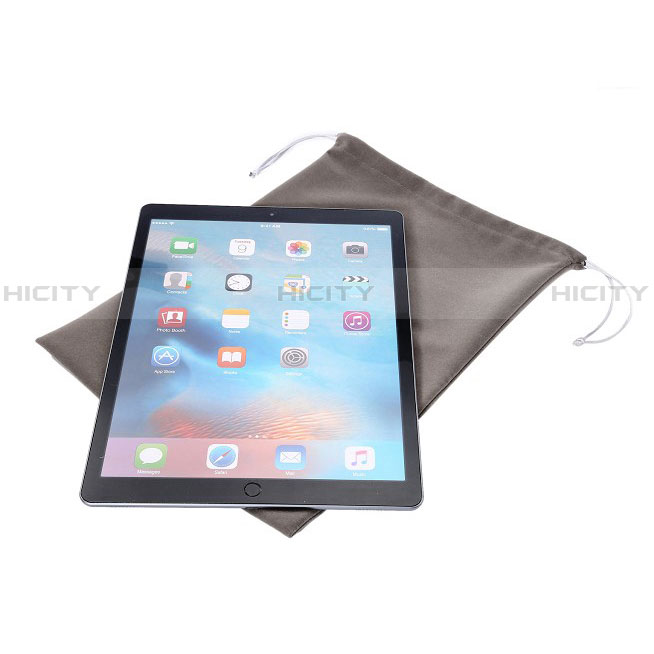 Sacchetto in Velluto Cover Marsupio Tasca per Apple New iPad 9.7 (2018) Grigio