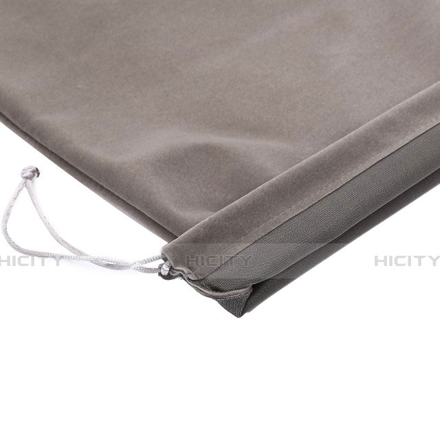 Sacchetto in Velluto Cover Marsupio Tasca per Samsung Galaxy Note 10.1 2014 SM-P600 Grigio