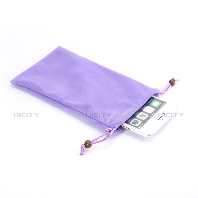 Sacchetto in Velluto Cover Marsupio Tasca Universale Viola