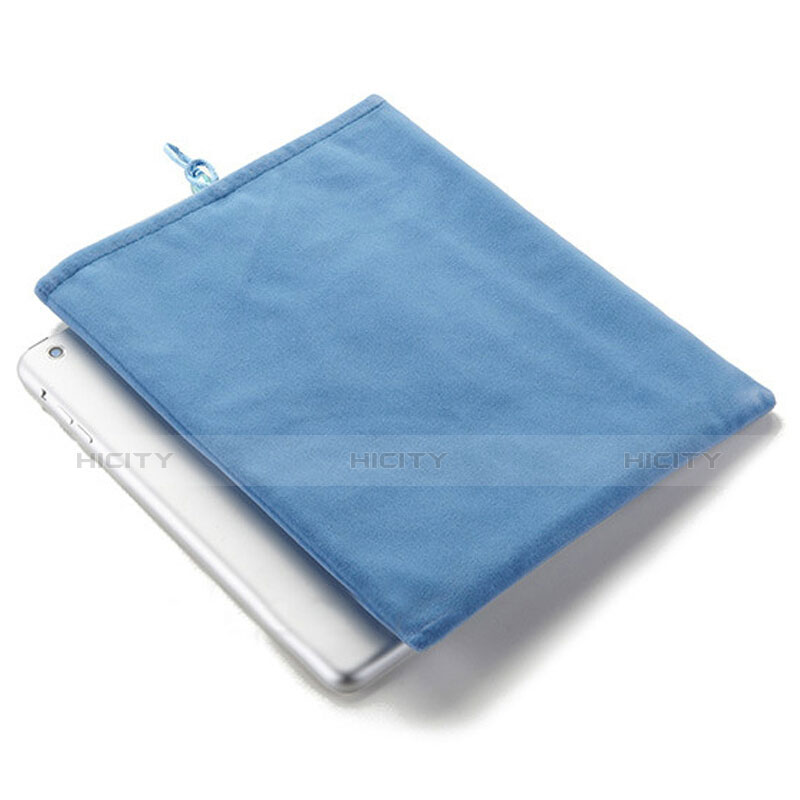 Sacchetto in Velluto Custodia Tasca Marsupio per Amazon Kindle 6 inch Cielo Blu