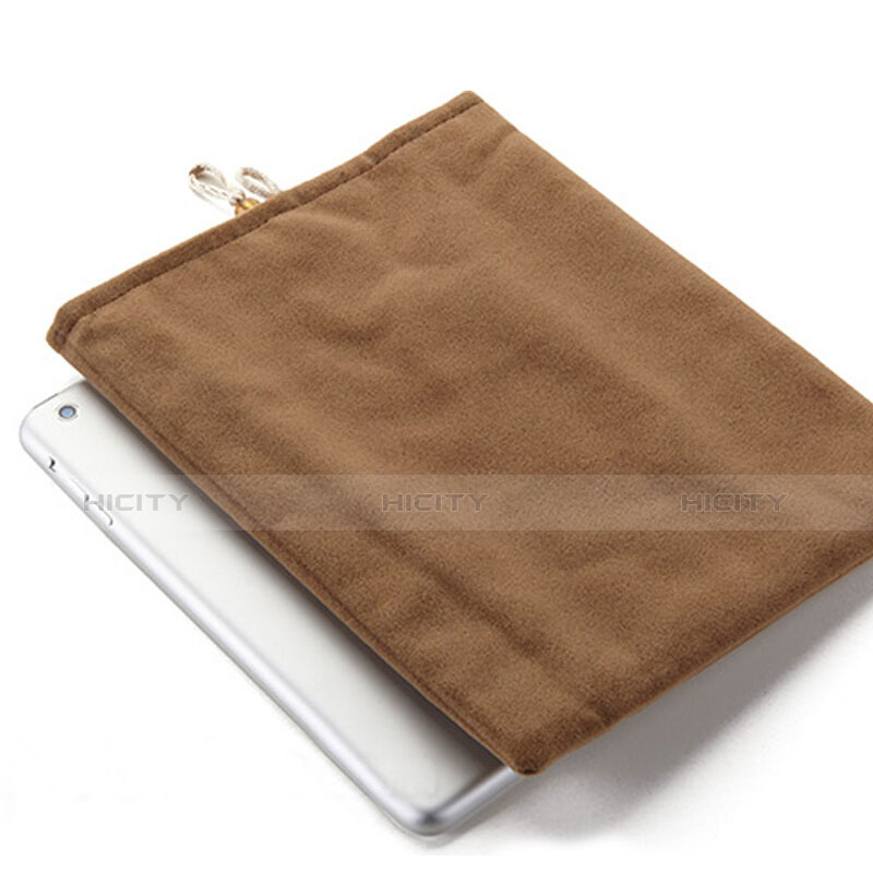 Sacchetto in Velluto Custodia Tasca Marsupio per Apple iPad Air 2 Marrone