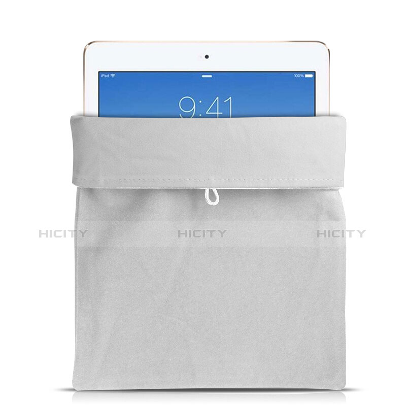 Sacchetto in Velluto Custodia Tasca Marsupio per Apple iPad Air 3 Bianco