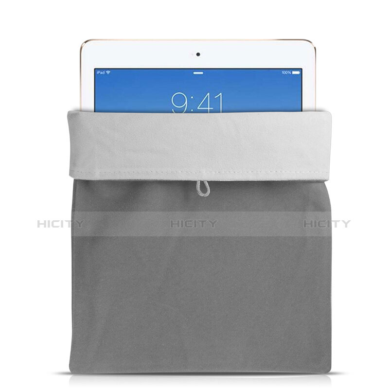 Sacchetto in Velluto Custodia Tasca Marsupio per Apple iPad Air 3 Grigio