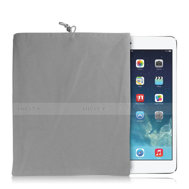 Sacchetto in Velluto Custodia Tasca Marsupio per Apple iPad Air 3 Grigio