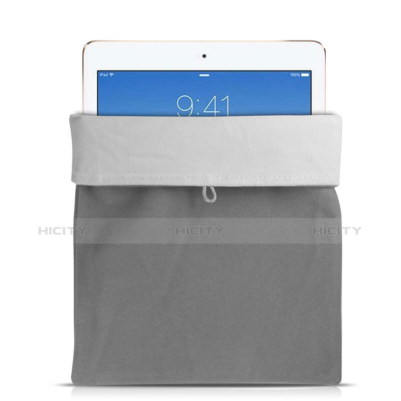 Sacchetto in Velluto Custodia Tasca Marsupio per Apple iPad Mini 4 Grigio