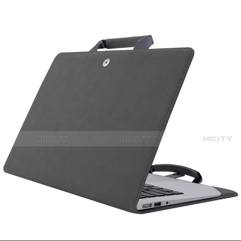 Sacchetto in Velluto Custodia Tasca Marsupio per Huawei Matebook D14 (2020) Grigio Scuro