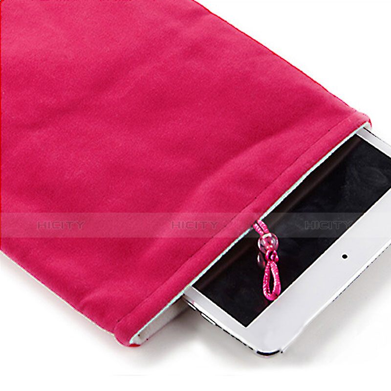 Sacchetto in Velluto Custodia Tasca Marsupio per Huawei Matebook E 12 Rosa Caldo