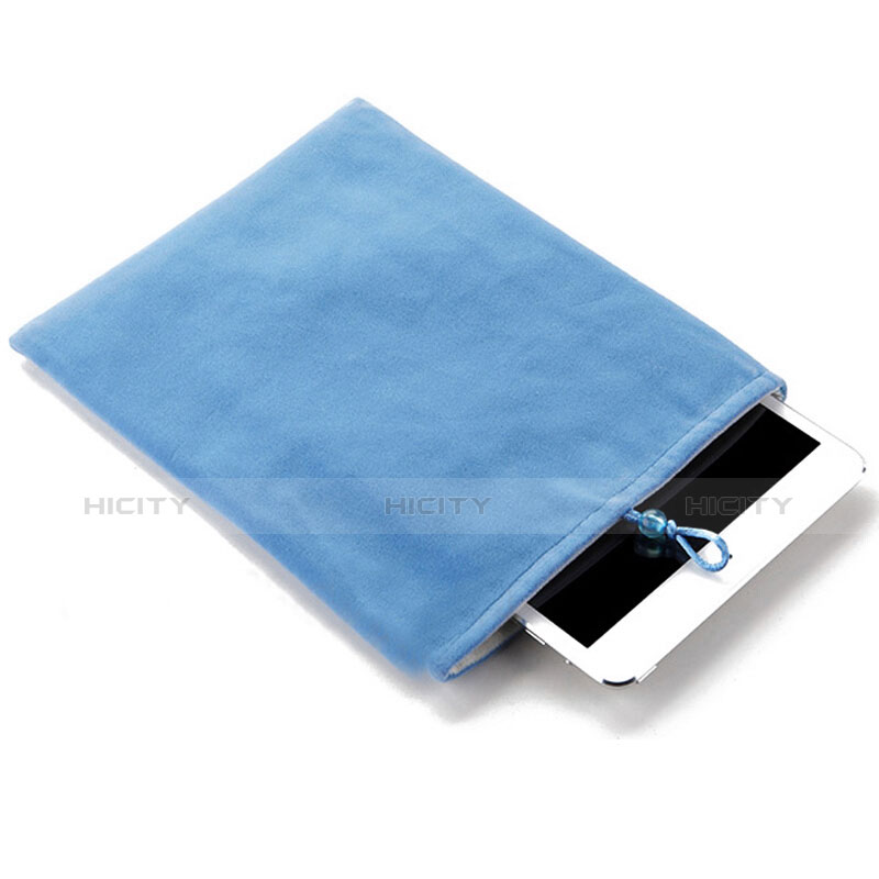 Sacchetto in Velluto Custodia Tasca Marsupio per Huawei MatePad T 10s 10.1 Cielo Blu