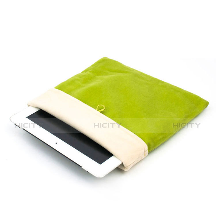 Sacchetto in Velluto Custodia Tasca Marsupio per Huawei MediaPad M5 Lite 10.1 Verde