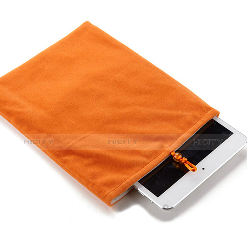 Sacchetto in Velluto Custodia Tasca Marsupio per Samsung Galaxy Note 10.1 2014 SM-P600 Arancione