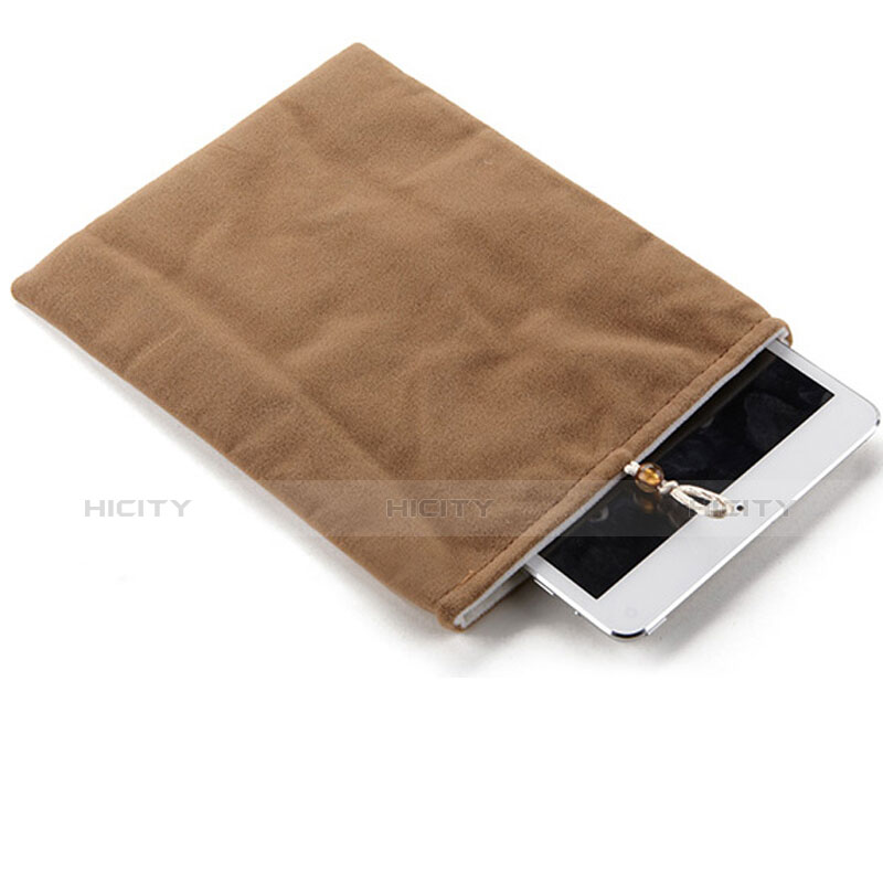 Sacchetto in Velluto Custodia Tasca Marsupio per Xiaomi Mi Pad 4 Marrone