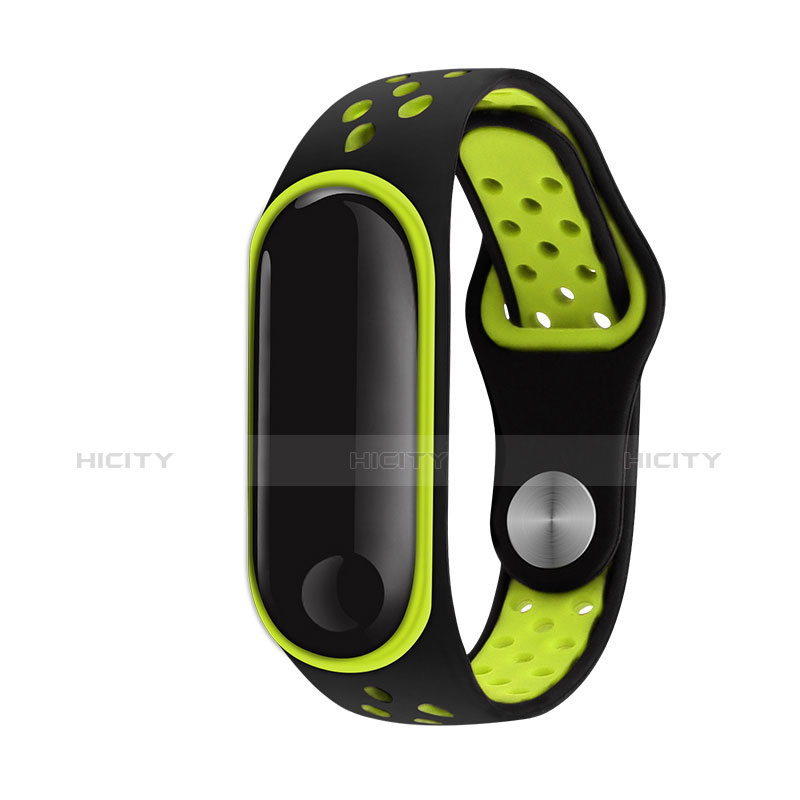 Silicone Cinturino Braccialetto Acciaio per Xiaomi Mi Band 3 Verde