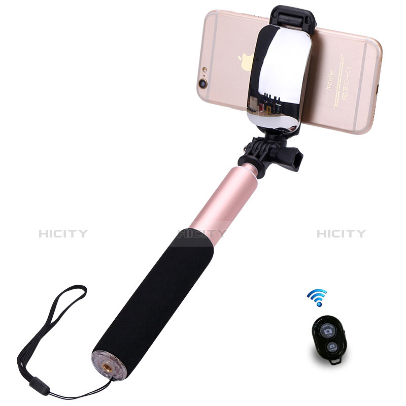 Sostegnotile Bluetooth Selfie Stick Allungabile Bastone Selfie Universale S13 Oro Rosa