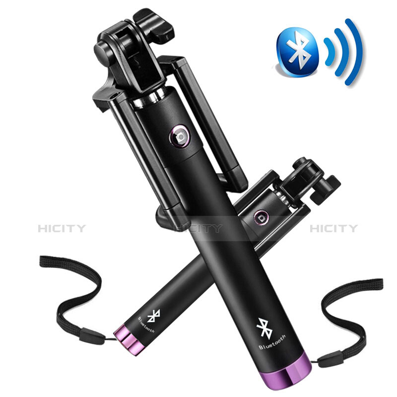Sostegnotile Bluetooth Selfie Stick Allungabile Bastone Selfie Universale S14 Viola