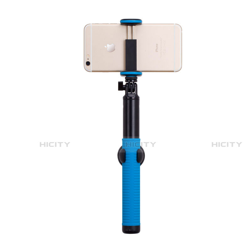 Sostegnotile Bluetooth Selfie Stick Tripode Allungabile Bastone Selfie Universale T21 Blu