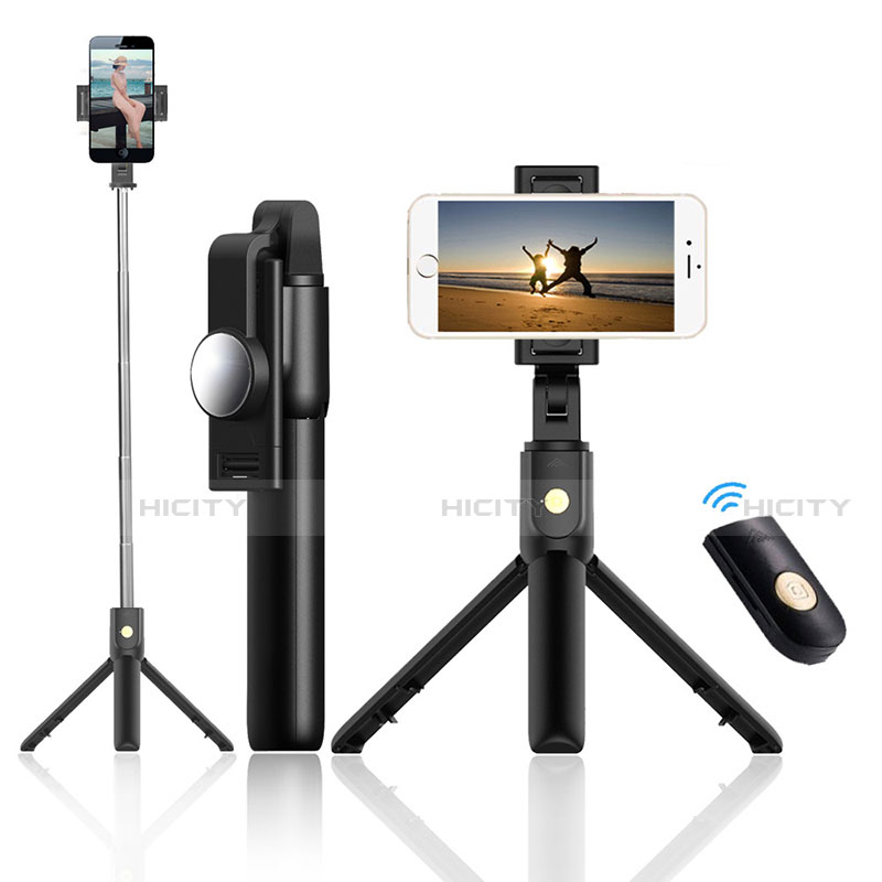 Sostegnotile Bluetooth Selfie Stick Tripode Allungabile Bastone Selfie Universale T22 Nero