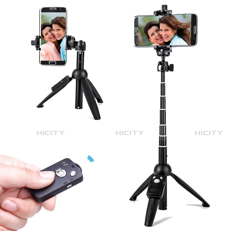 Sostegnotile Bluetooth Selfie Stick Tripode Allungabile Bastone Selfie Universale T24 Nero