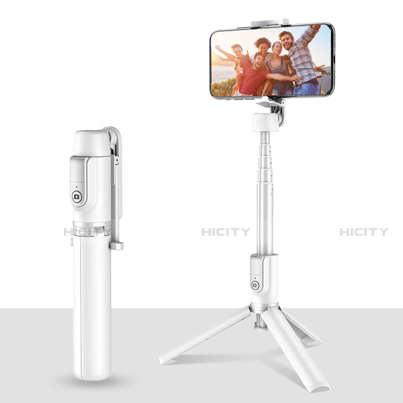 Sostegnotile Bluetooth Selfie Stick Tripode Allungabile Bastone Selfie Universale T28 Bianco