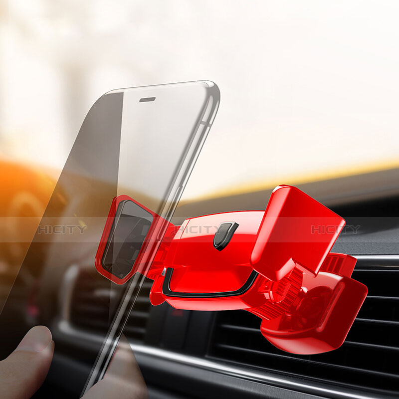 Supporto Cellulare Da Auto Bocchette Aria Universale A05 Rosso